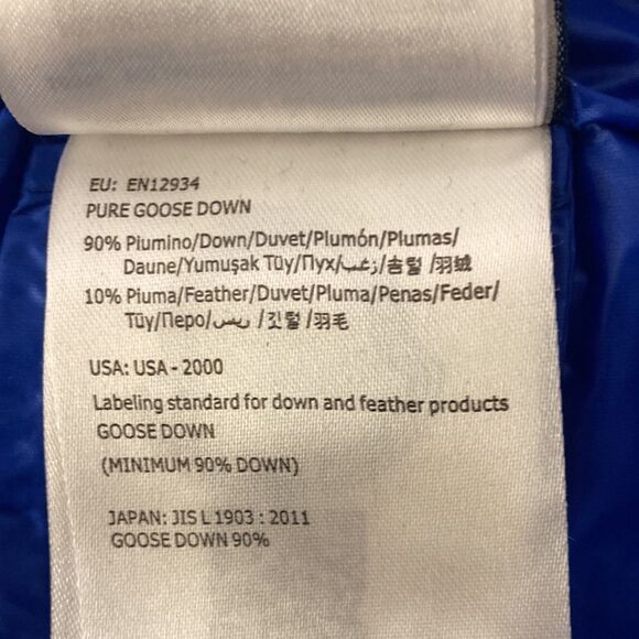 Moncler Kids Maya Quilted Hooded Down jacket. Cobalt Blue. Size 12 unisex. - Picture 7 of 11